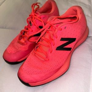New Balance Hot Neon Pink and Black Running Athletic Sneakers- size 7.5